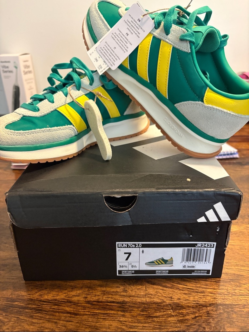 adidas Run 70s 2.0 Green & Yellow Retro-Style Sneakers